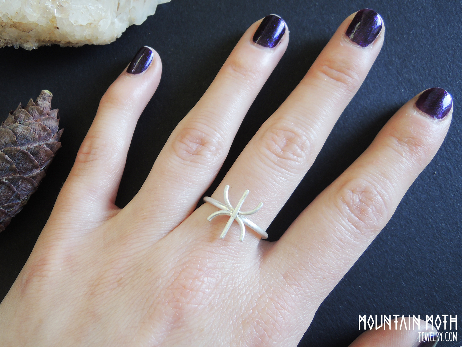 White Mystical Gilch Rune Ring
